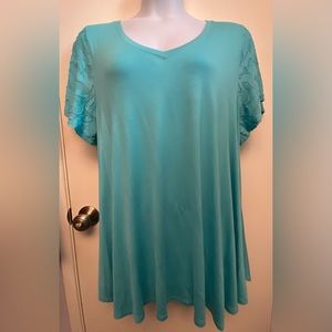 Lane Bryant Women’s Plus Size Teal / Blue Pullover Blouse. NWT. Size 18/20